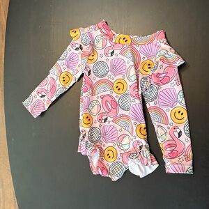 Pink and Purple Kids Swim One Piece